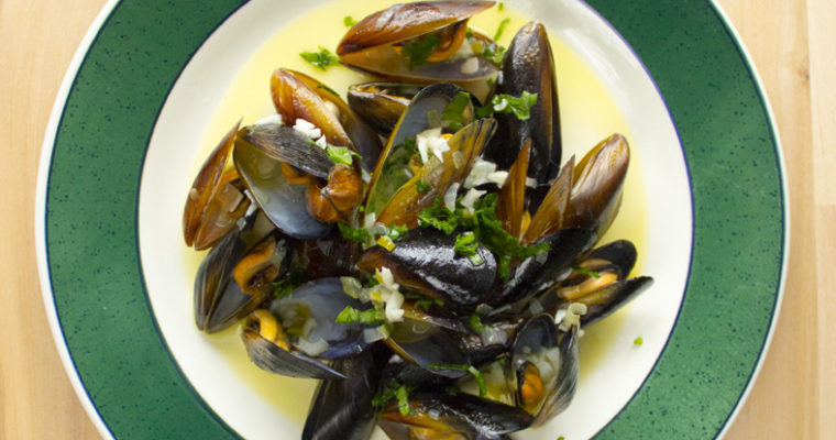 Lemon sauce mussels